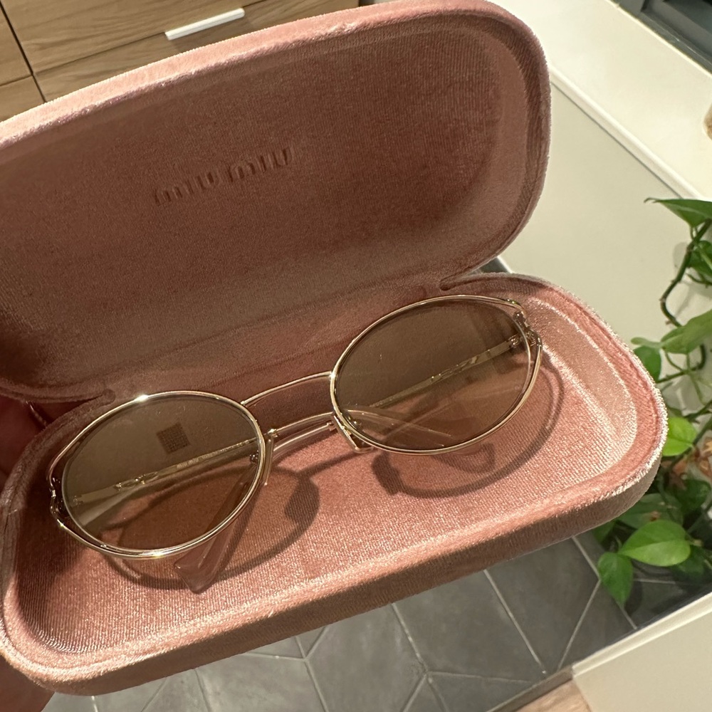 Miu Miu Gold Frame Sunglasses
